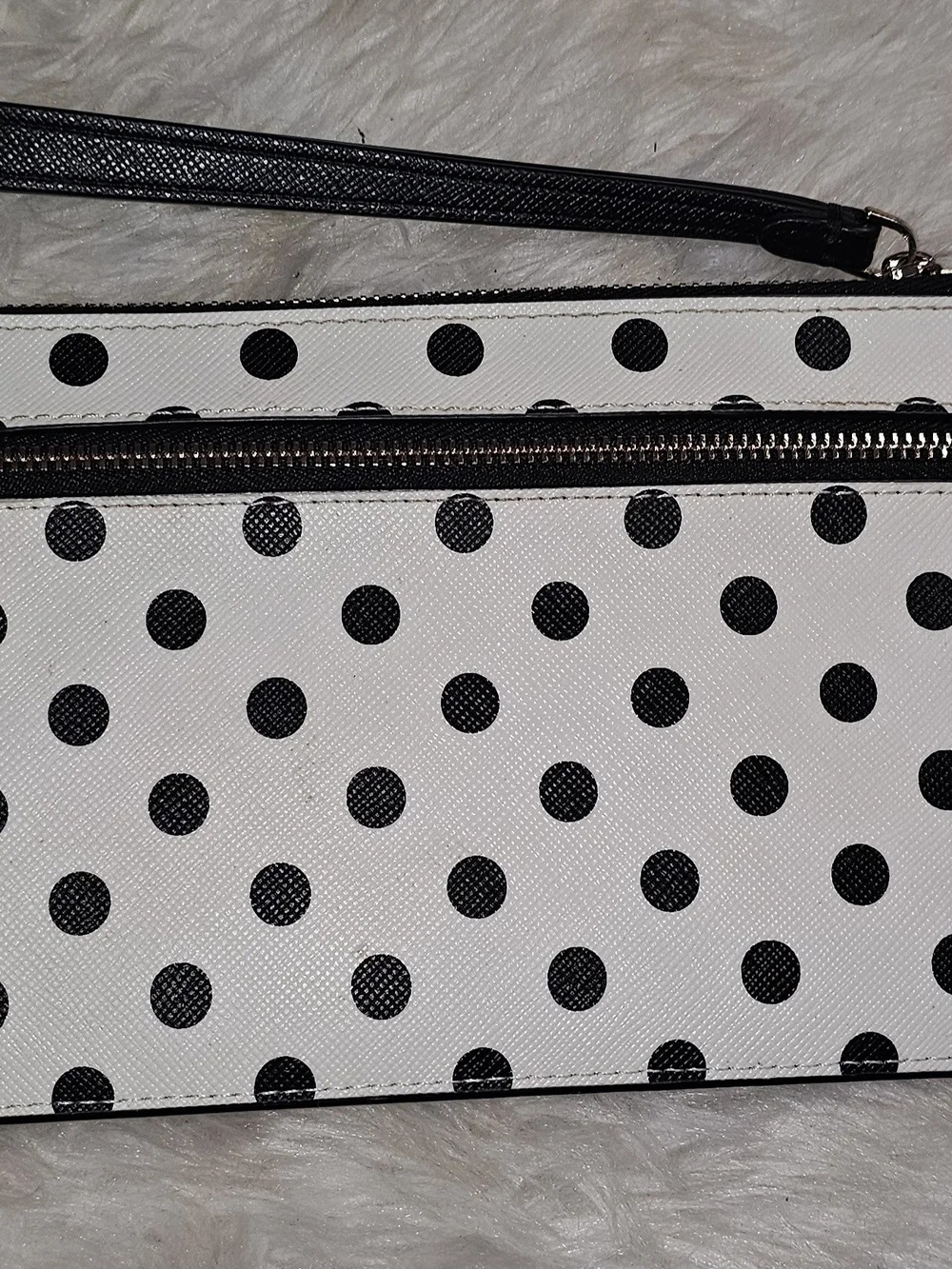 kate spade Black & White Polka Dot Wristlet